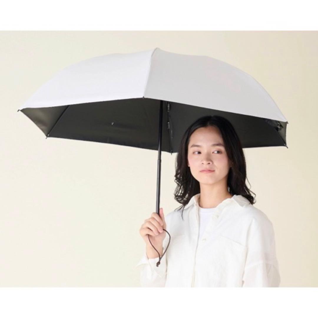 【新品未使用】サンバリア100 折りたたみ日傘 3段 白