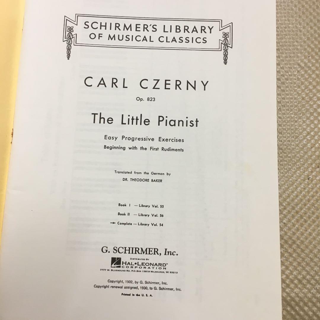 0344　Czermy.　Op.　823  THE LITTLE PIANIST