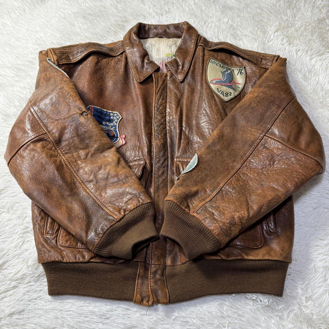 ア*ム様 【90s】AVIREX A-2 フライトレザージャケット L トップガ