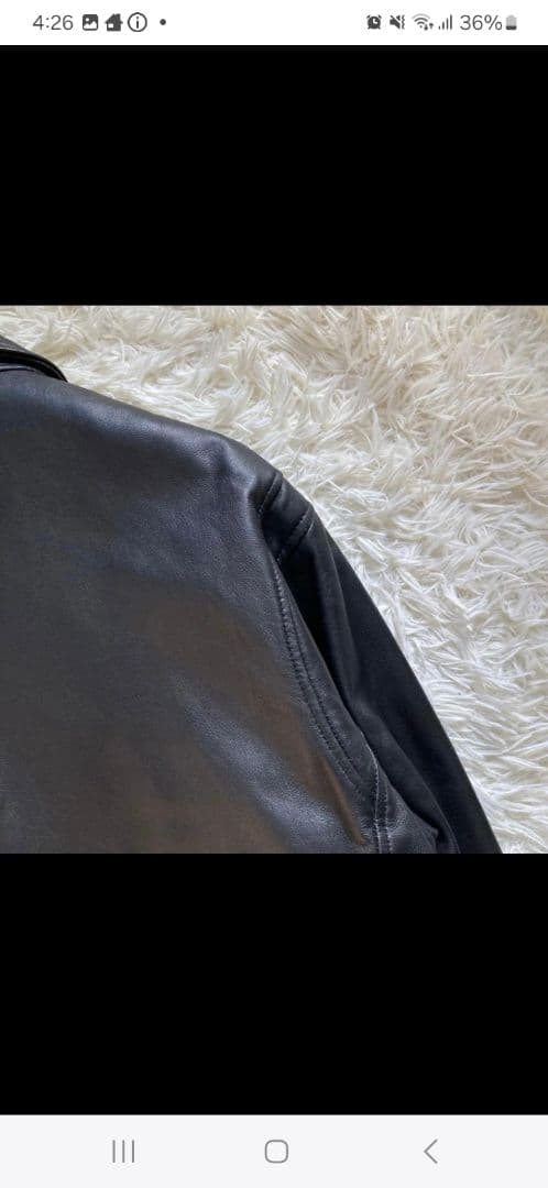 90's✨レザージャケット　本革　ブルゾン　襟付　キムタク　バイク　L ブラック