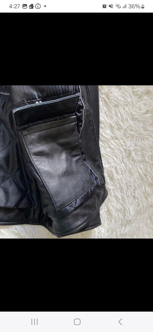 90's✨レザージャケット　本革　ブルゾン　襟付　キムタク　バイク　L ブラック