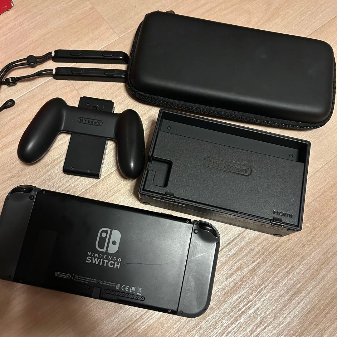 Nintendo Switch 本体 グレー　ケース+256GB SDカード付き