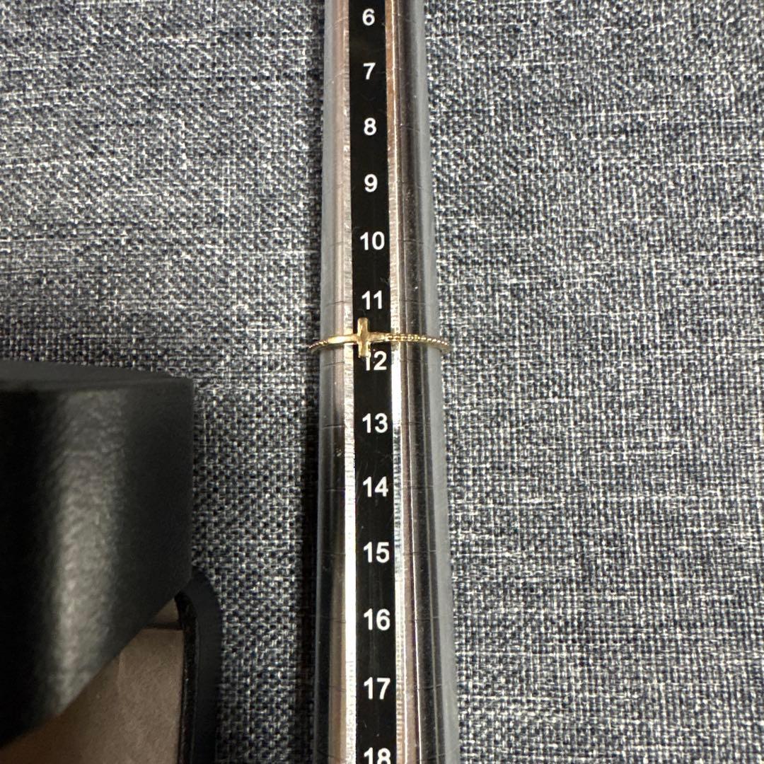 ツツミ　K10イエローゴールドリング　11.5号程度　クロス十字架　指輪　10金