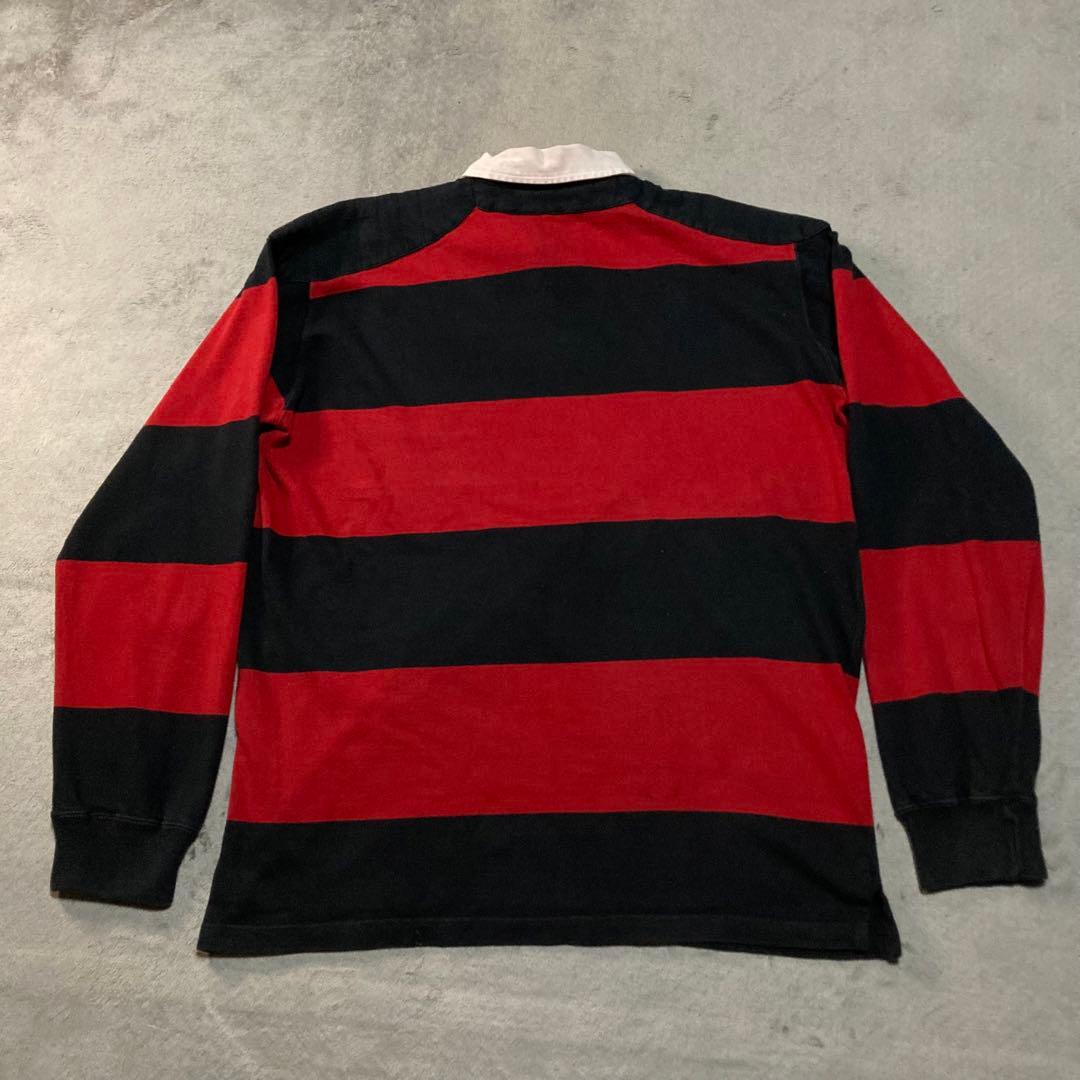 PolobyRalphLauren RugbyShirt 刺繍ロゴ 90s XL