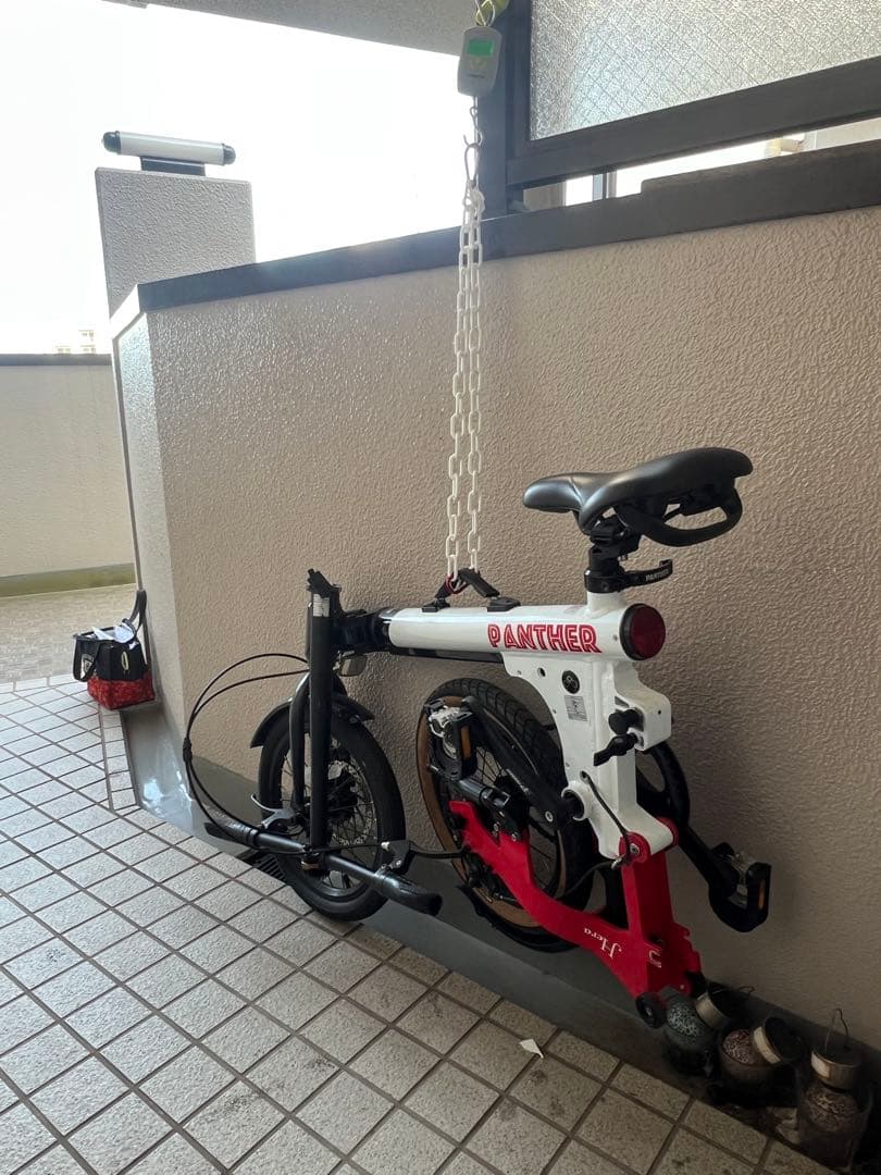 PANTHER 折りたたみ自転車 PANTHER ホワイト赤１６インチ　再出品