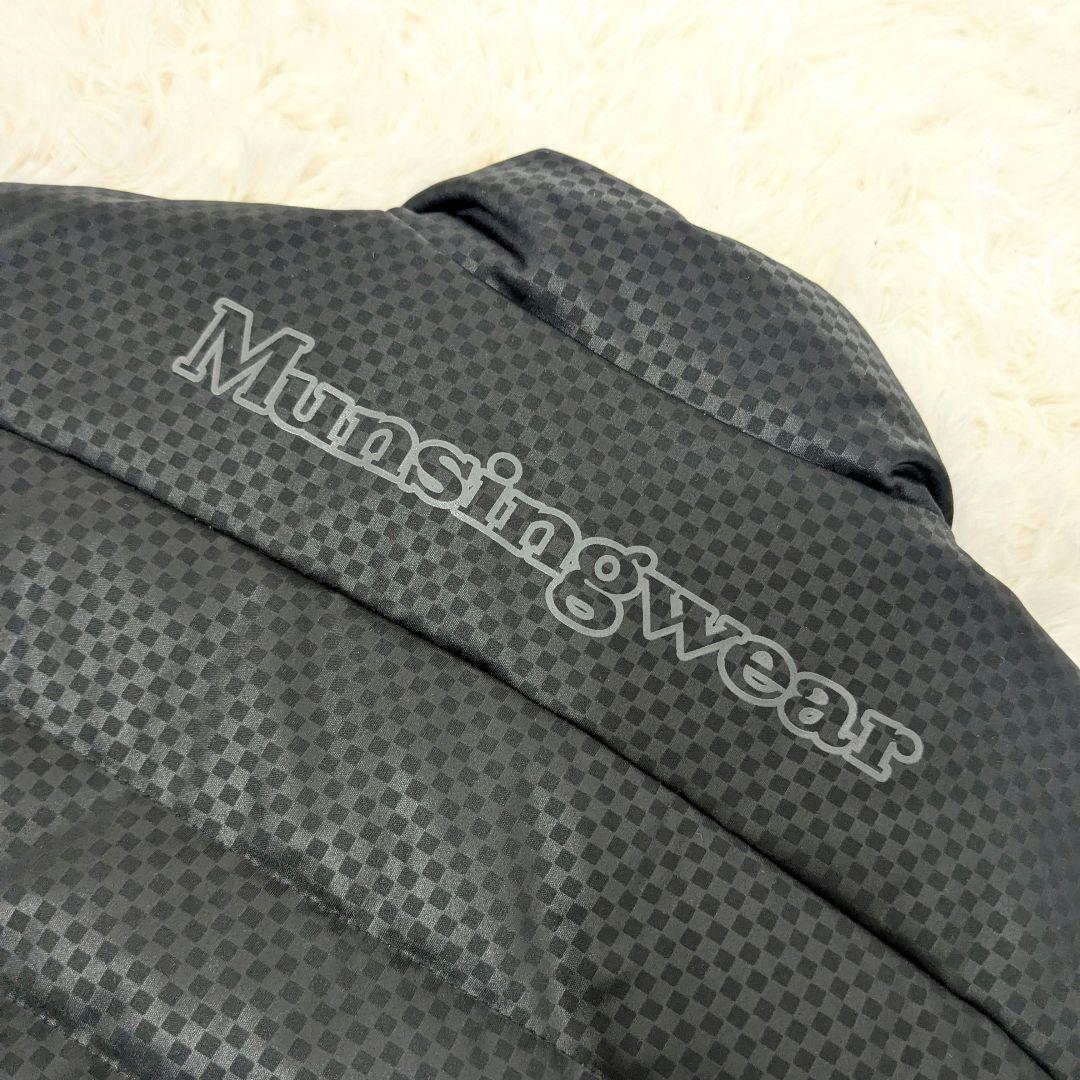 マンシングウエア　ブラック ベスト メンズ　ダウン　ゴルフ