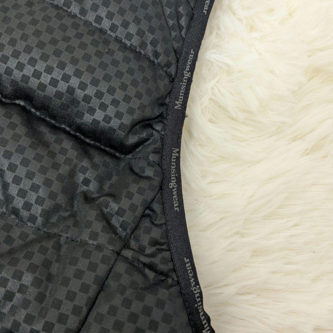 マンシングウエア　ブラック ベスト メンズ　ダウン　ゴルフ