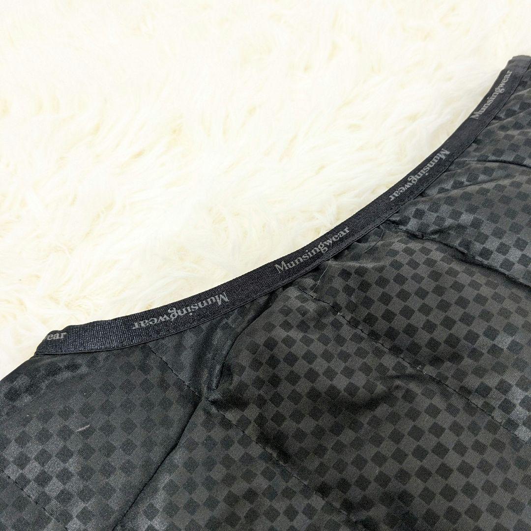 マンシングウエア　ブラック ベスト メンズ　ダウン　ゴルフ