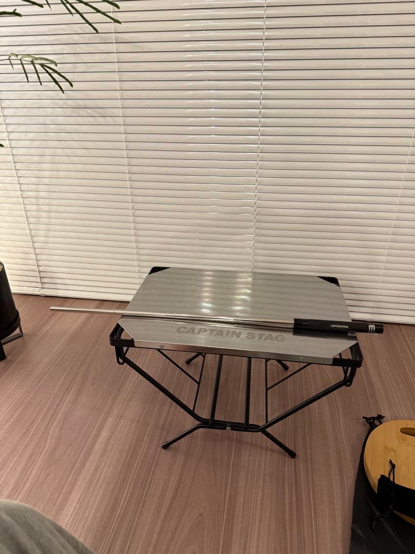 CAPTAIN STAG 折りたたみテーブル 薪割り台 火吹き棒 しゃもじ 付