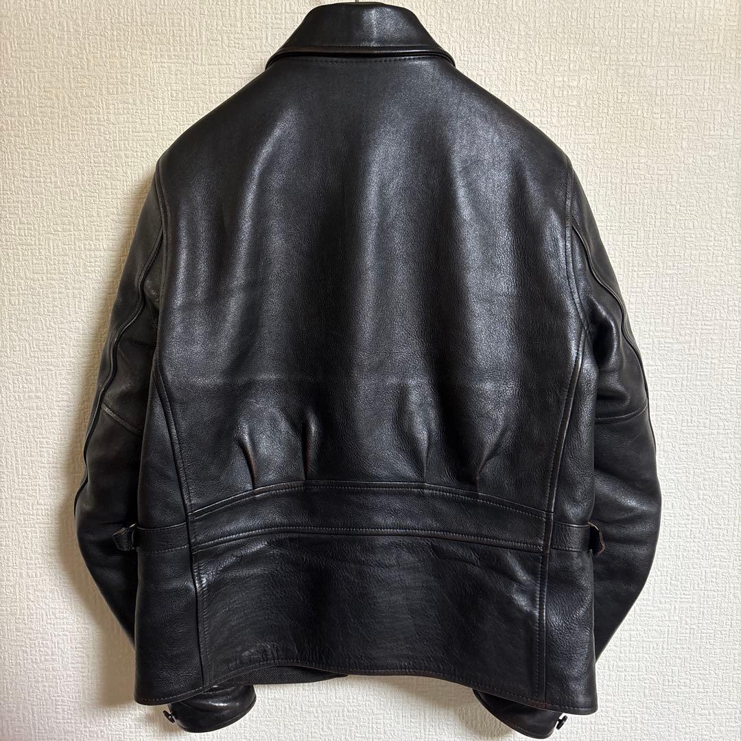 GANGSTERVILLE ブラックレザー ジャケット 牛革