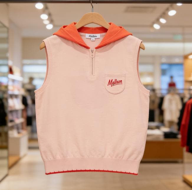 Malbon ニットポロ レディース 夏用 無袖 韓国ゴルフコーデ 即購入可