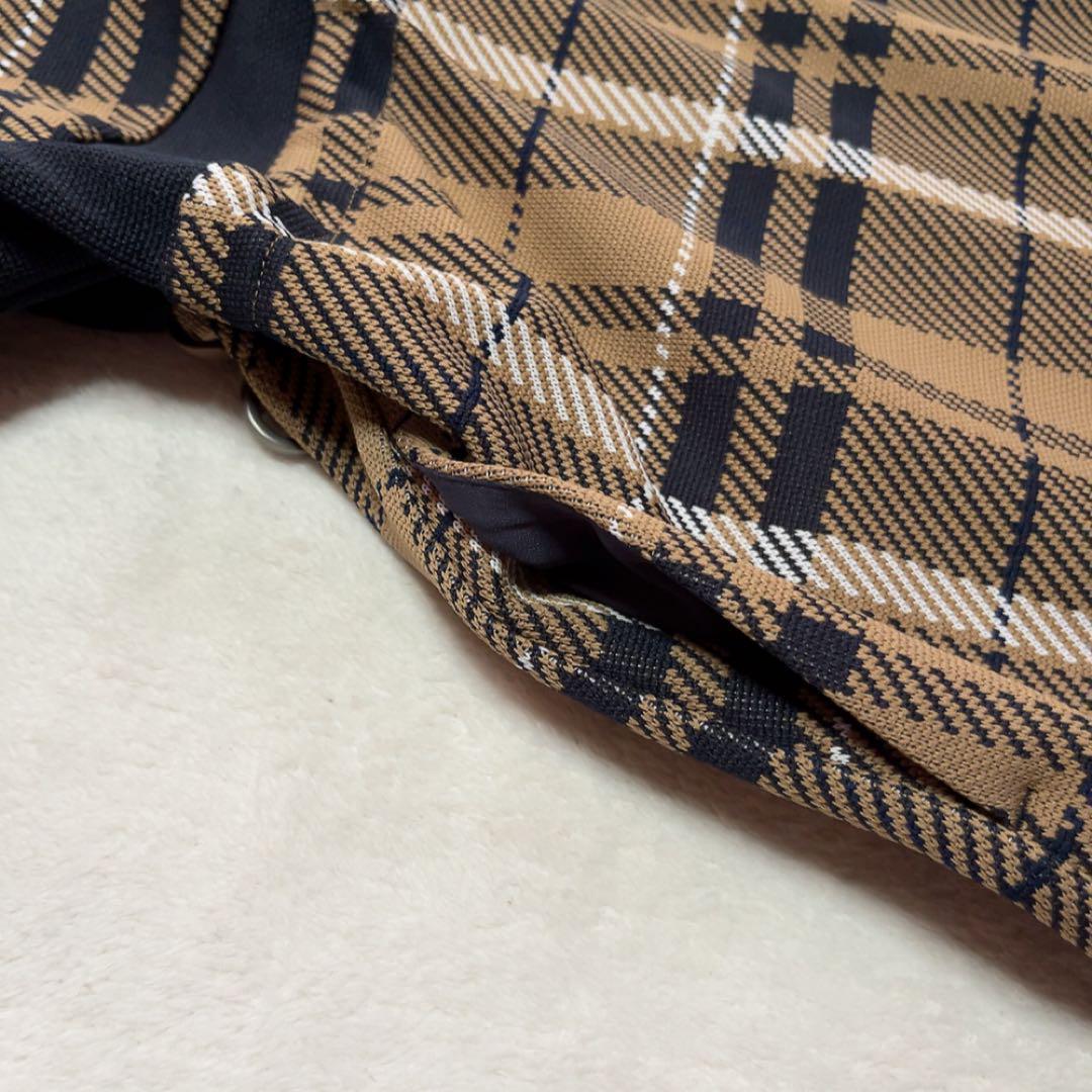 新品　パーリーゲイツ　近年　23年モデル　チェック　ワンピース　ニット　ベージュ