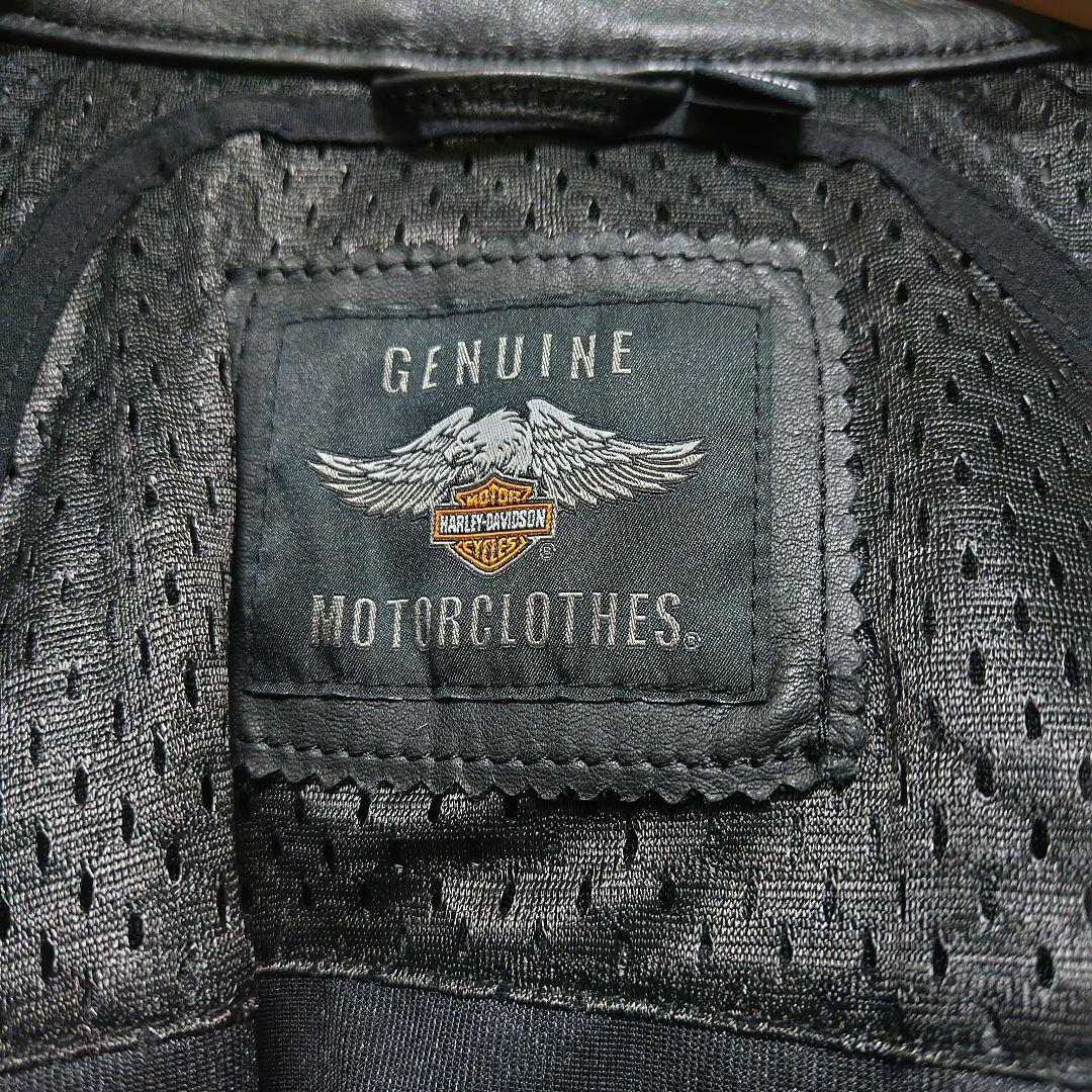 HARLEY-DAVIDSON ブラックシングルレザージャケット Lサイズ