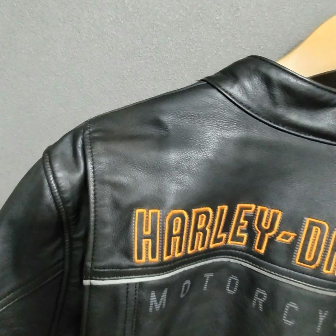HARLEY-DAVIDSON ブラックシングルレザージャケット Lサイズ