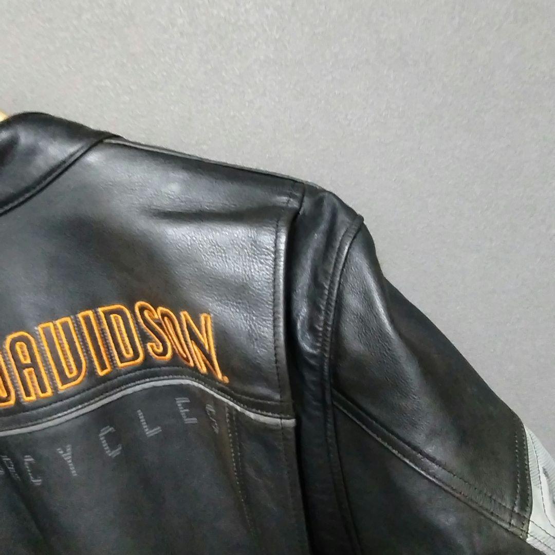 HARLEY-DAVIDSON ブラックシングルレザージャケット Lサイズ
