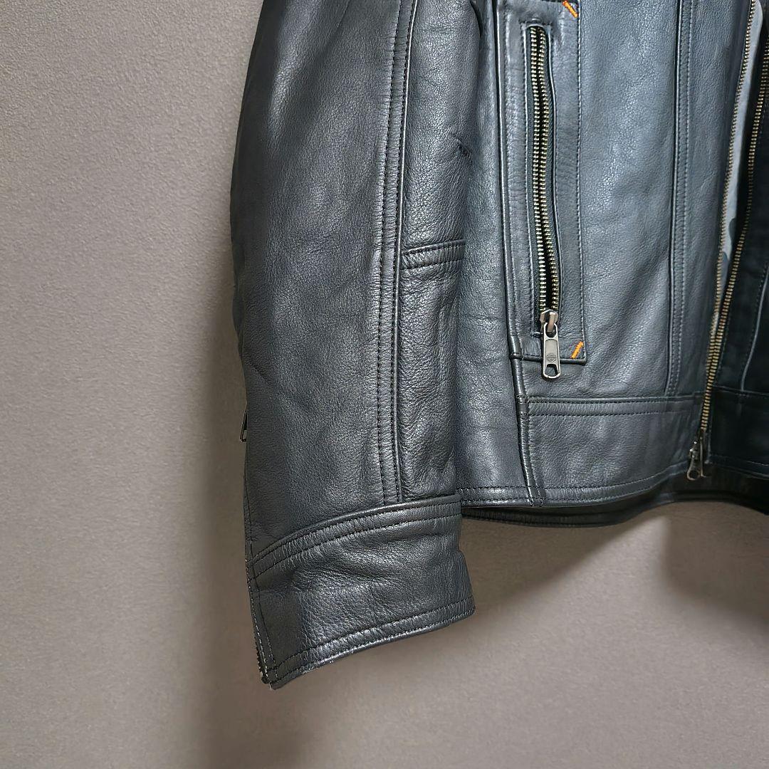 HARLEY-DAVIDSON ブラックシングルレザージャケット Lサイズ