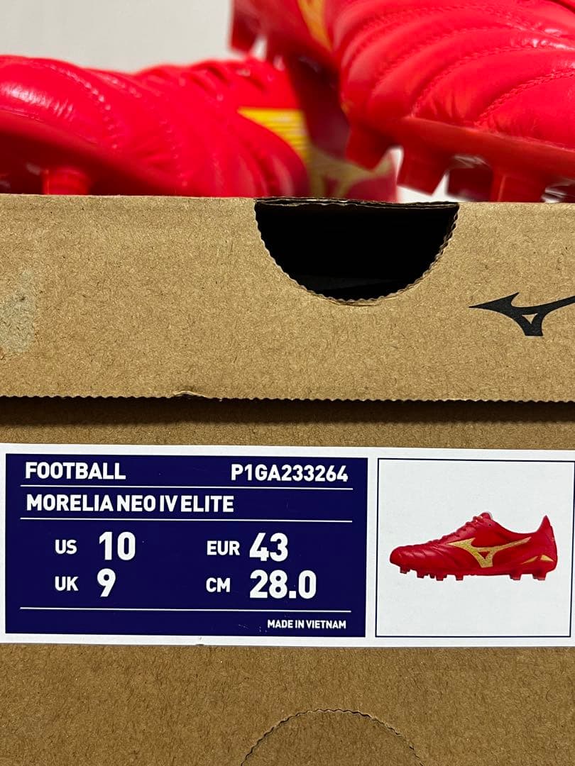 新品 ミズノ モレリアネオ4エリート サッカーシューズ 28㌢