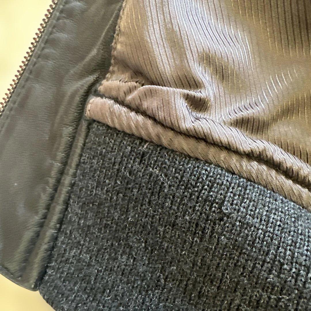 ユナイテッドアローズ　羊革　Ａ－２型　レザージャケット　黒