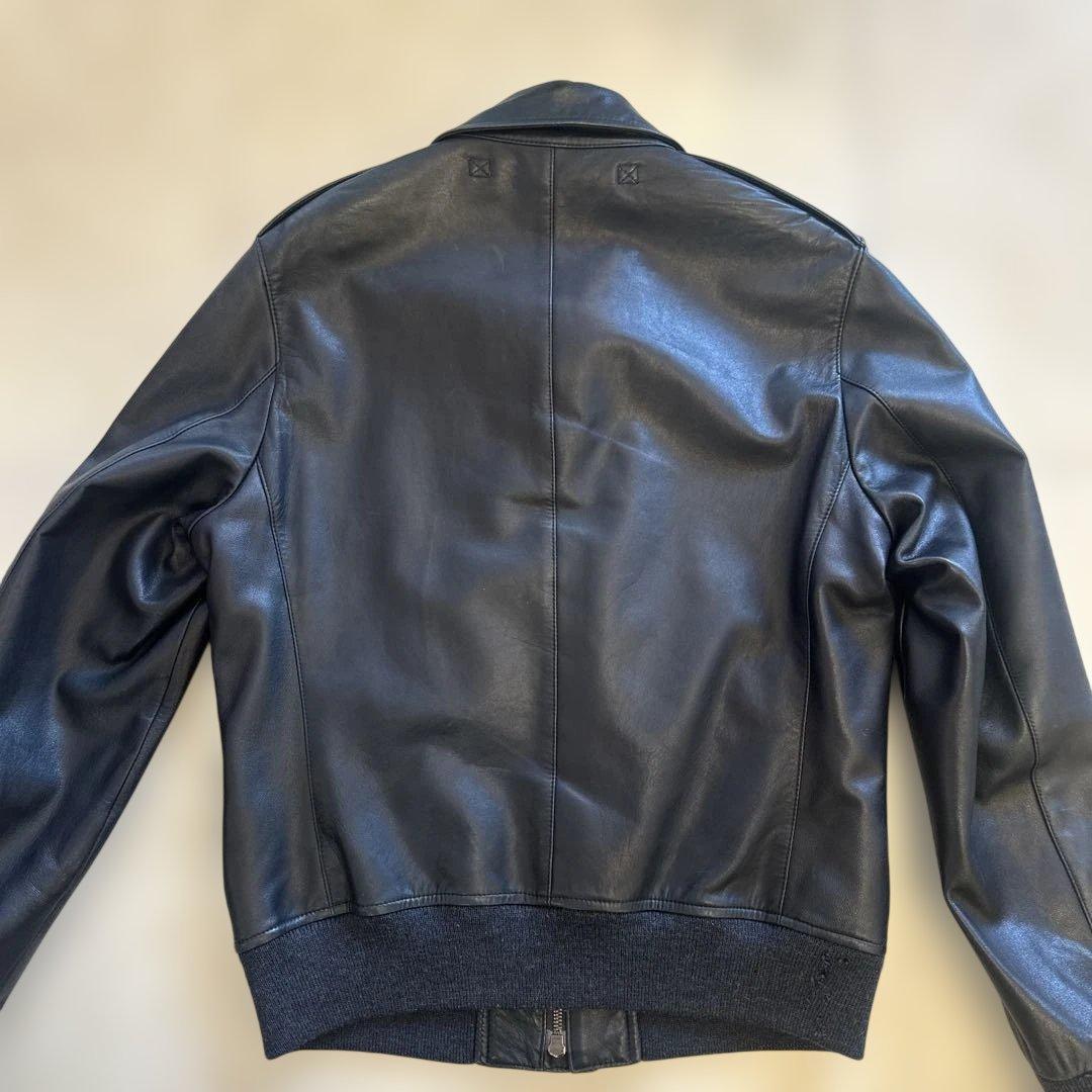 ユナイテッドアローズ　羊革　Ａ－２型　レザージャケット　黒