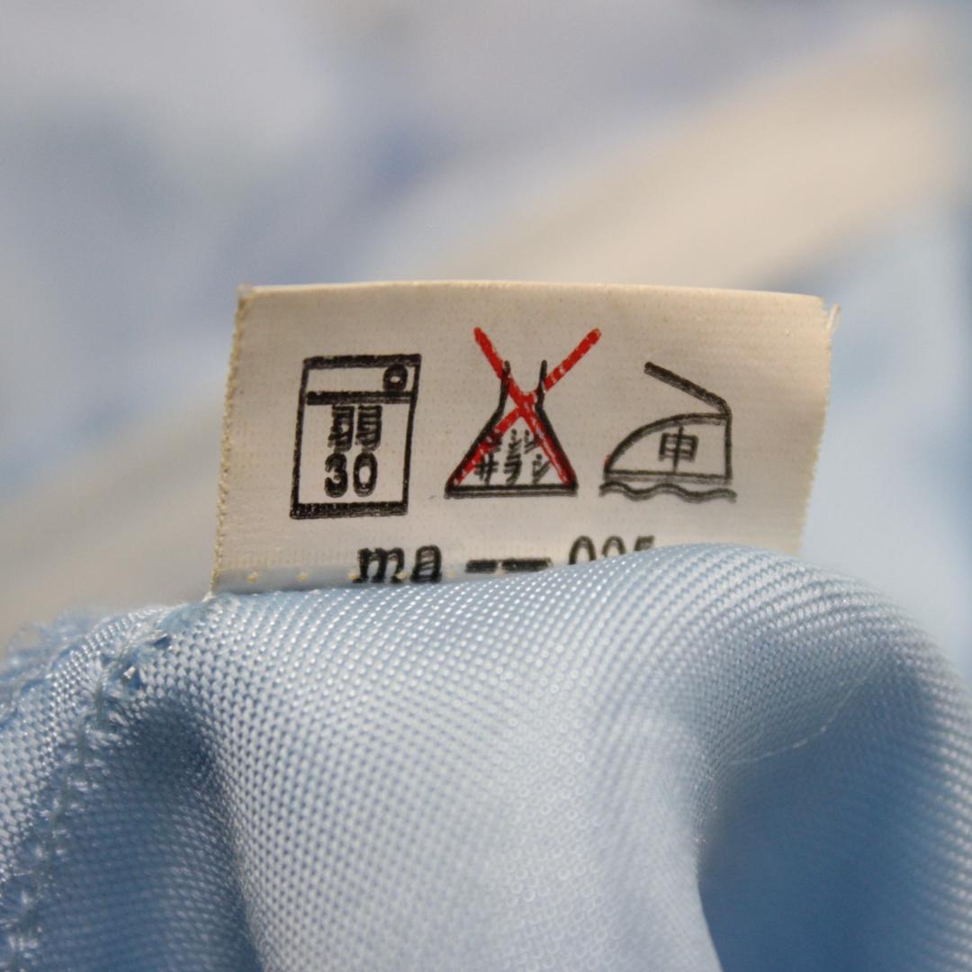 【美品 社交ダンス衣装】ワンピース ドレス 花柄 水色 ライトブルー