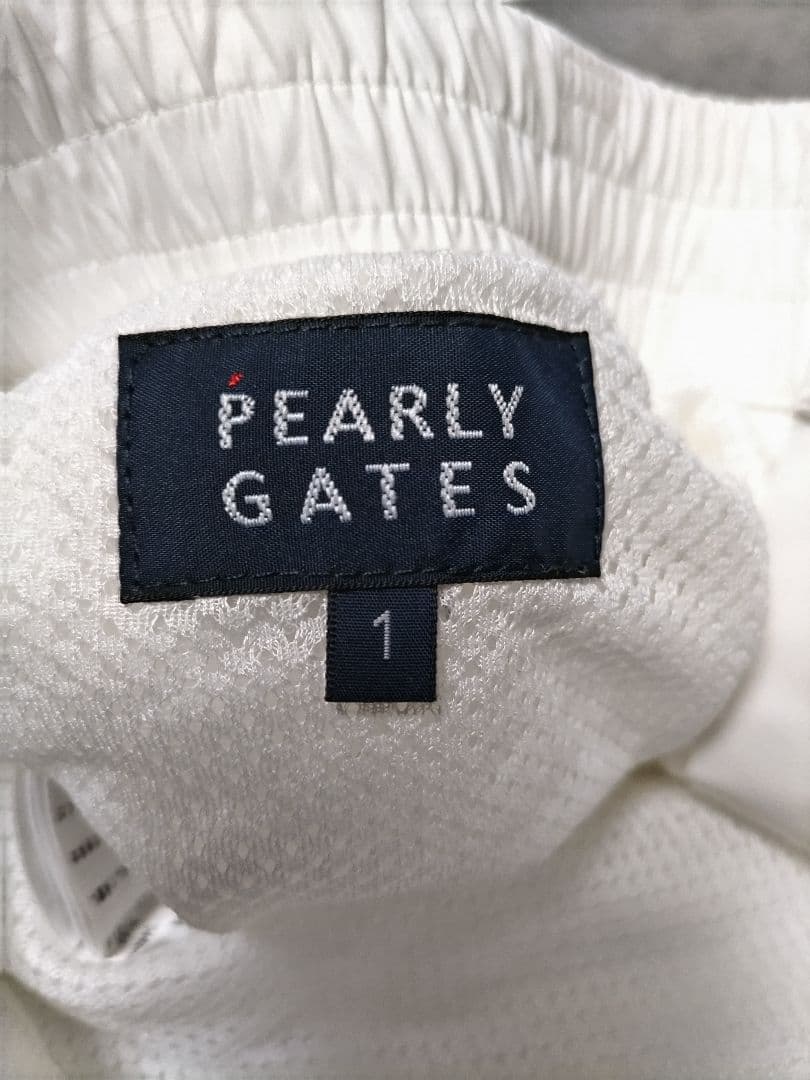 美品　パーリーゲイツ　ナイロン　スカート　プリーツ　メッシュ裏地付き　白