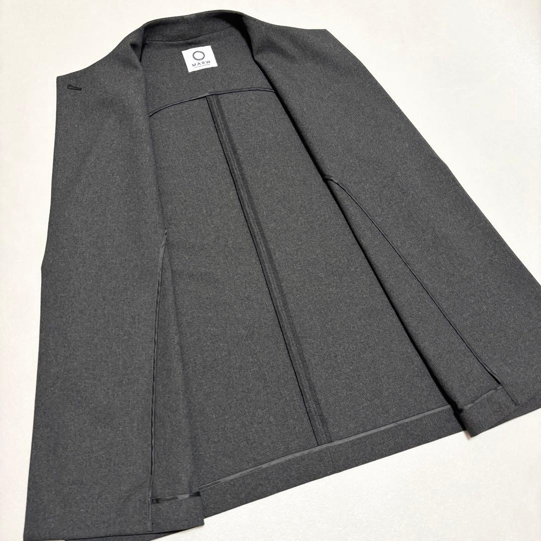 美品 人気 マルゥユナイテッドアローズ ウエストベルトジレ グレー