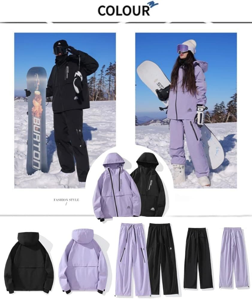 スノーボードウェア セットアップ スキーウェア 上下セット 男女兼用 撥水　Ｌ