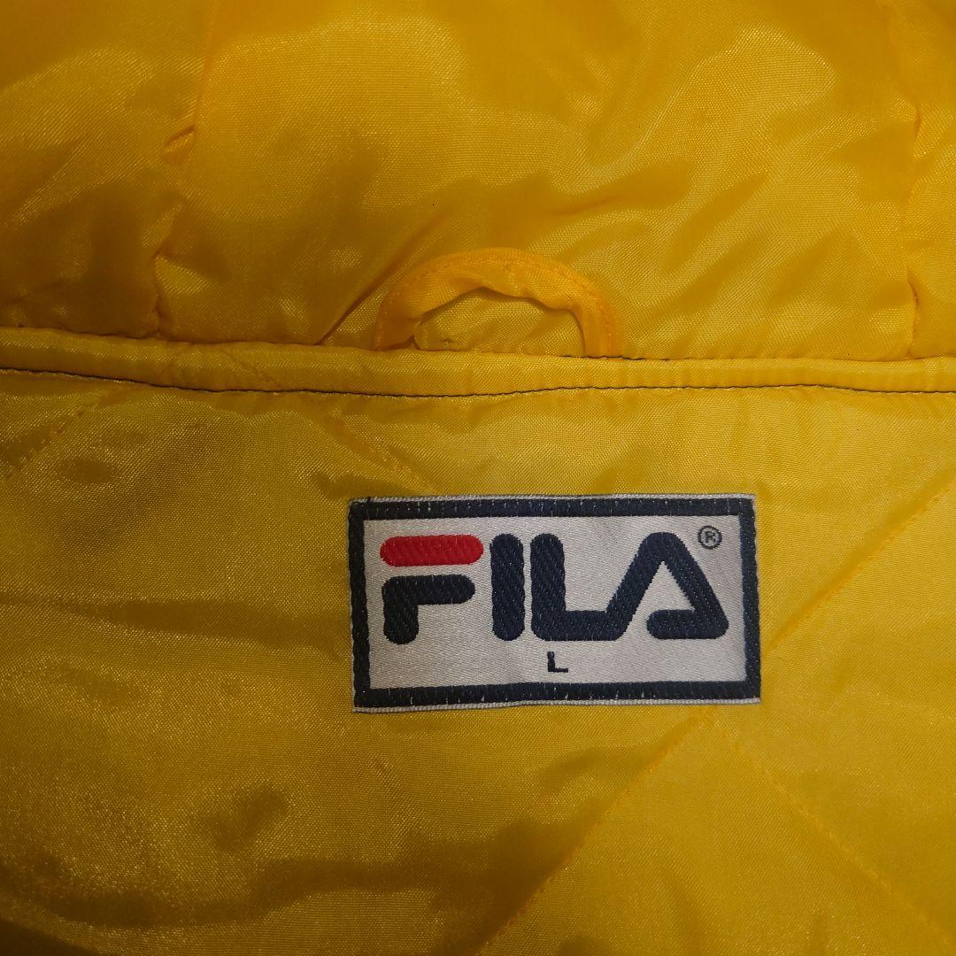 FILA ベンチコート 黒 フード付き サイズL・レトロ