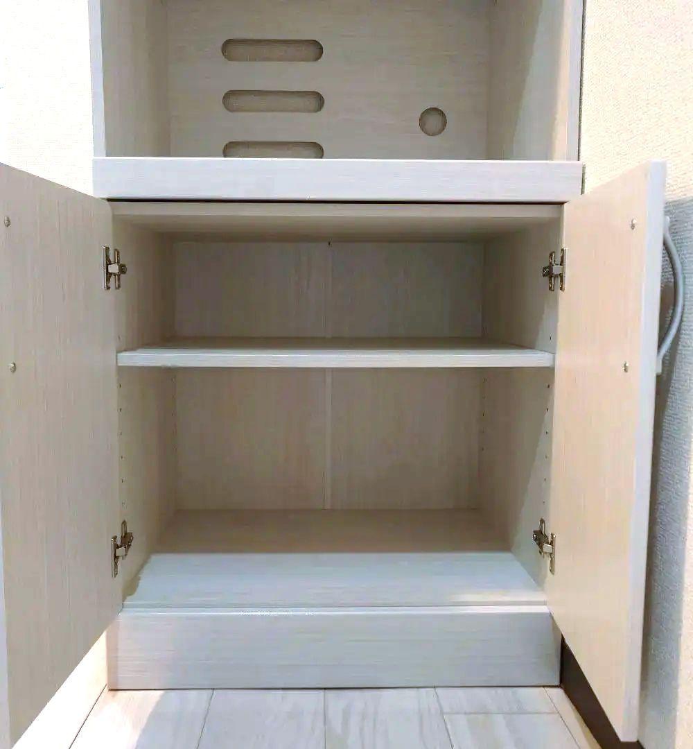 ハイタイプレンジ台 食器棚 キッチンボード キャビネット コンセント付き 幅60