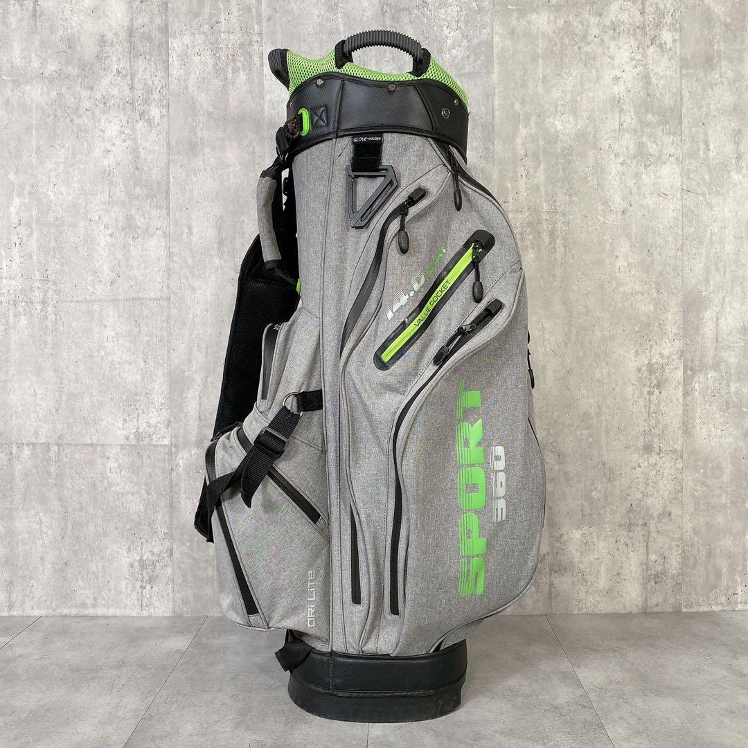 T571 ビックマックス メンズ ゴルフ キャディバッグ グレー 9型