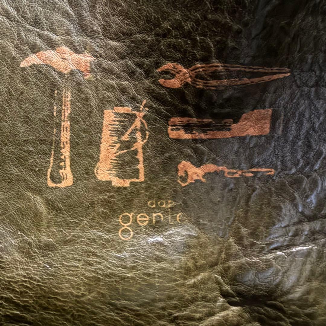 【美品】【希少】ダンゲンテン　トートバッグ　ゴートヌメ　バイカラー　カーキ