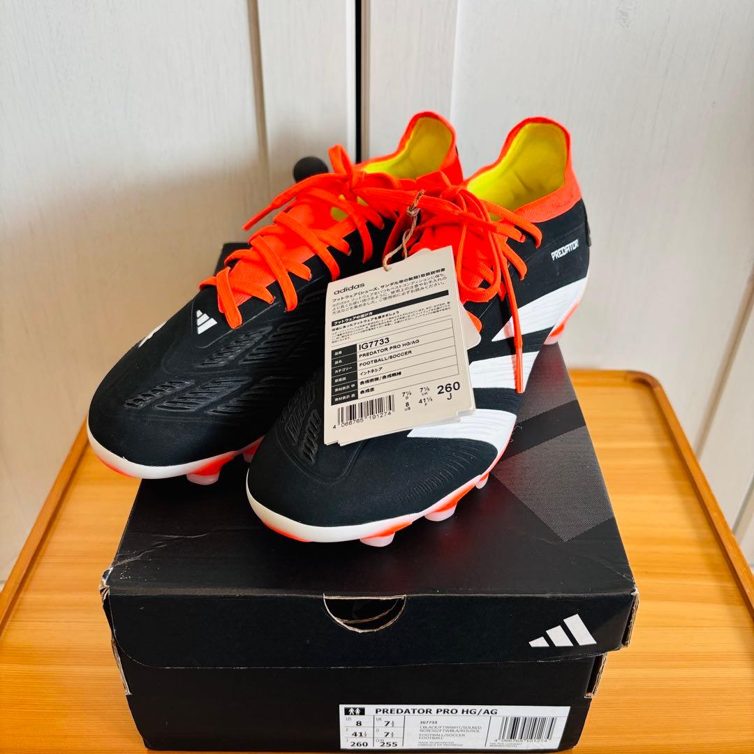 新品箱入【adidas✴︎PredatorPRO✴︎サッカーシューズ】26cm✴︎黒