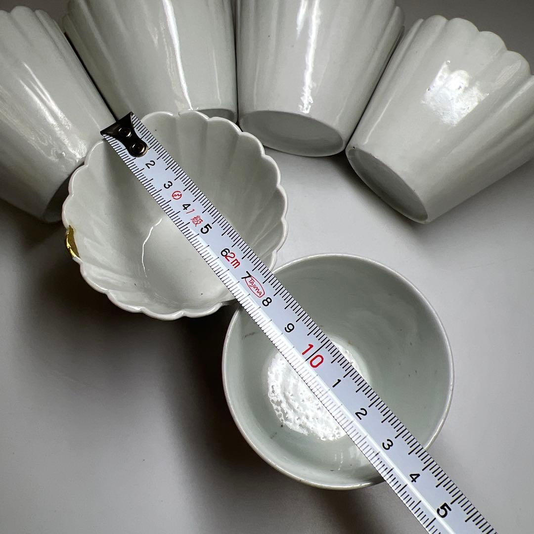 江戸中期　柿右衛門白磁6客　口径6.5/7㎝　東Y8-0216④