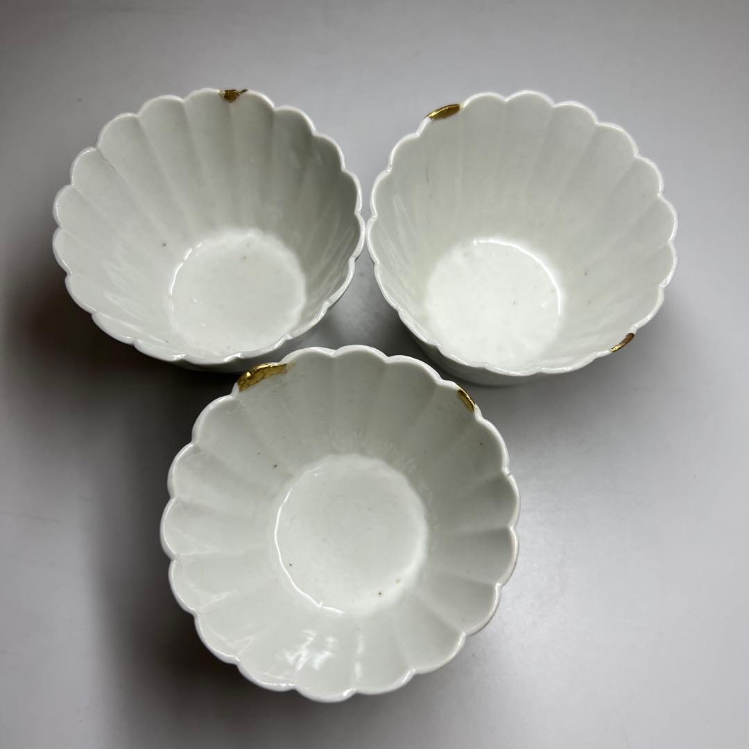 江戸中期　柿右衛門白磁6客　口径6.5/7㎝　東Y8-0216④