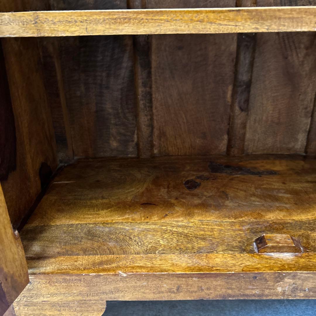 ヴィンテージ 食器棚 キャビネット ガラス　アンティーク　本棚　幅70㎝