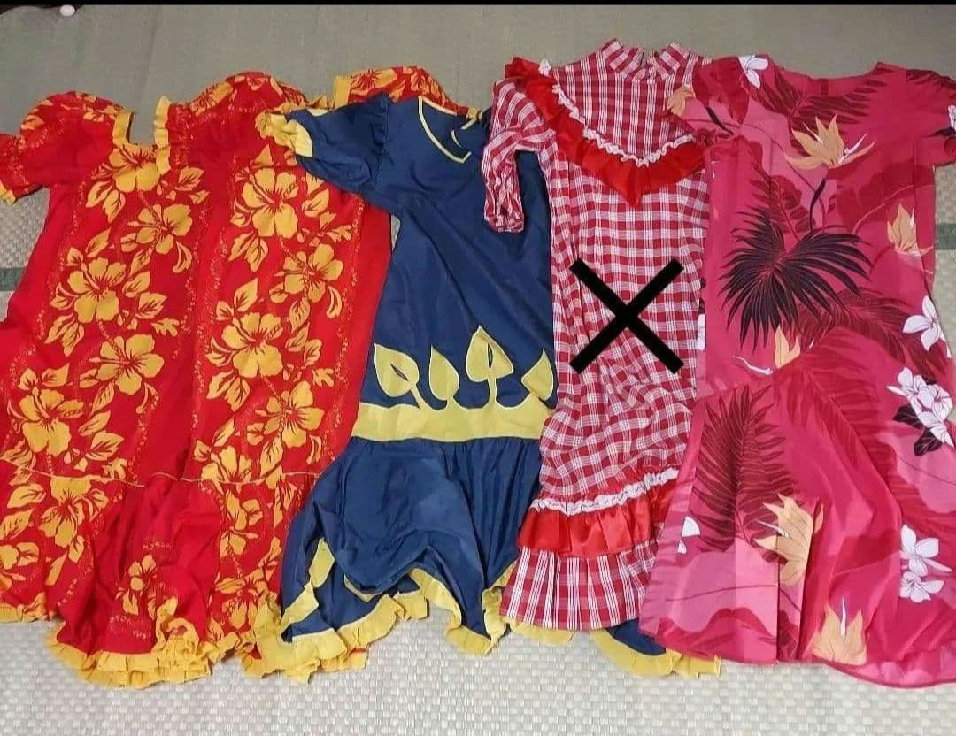フラダンス ドレス(ムームー) 9点セット