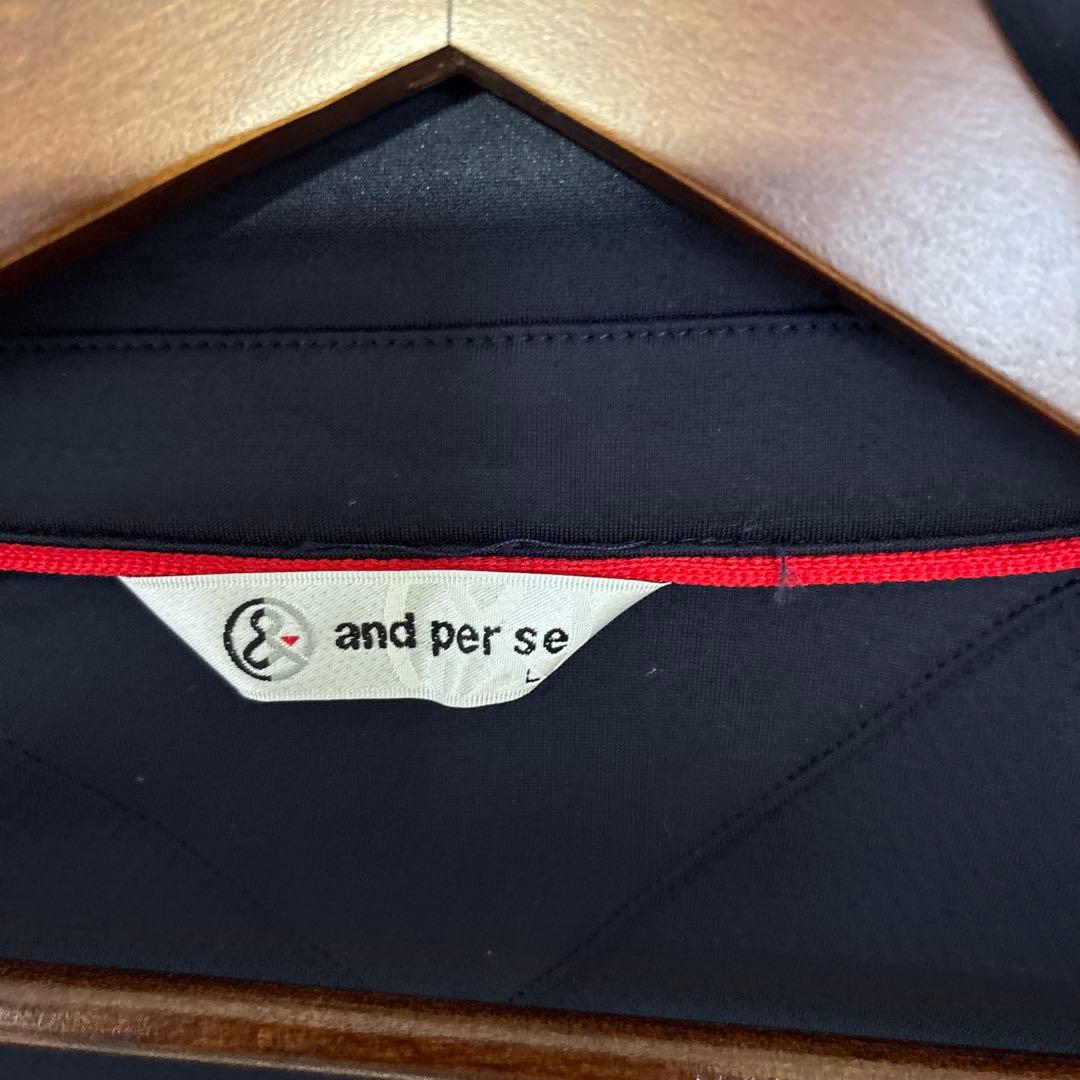 and per se アンパスィジャケット　ネイビーＬ ダブルジップ