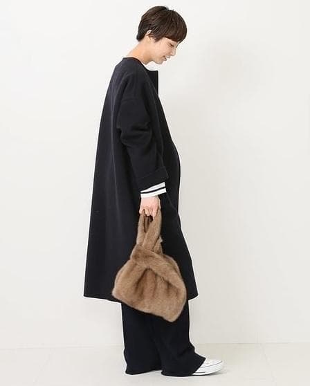 Deuxieme Classe CINOH ウールカシミアノーカラーコート