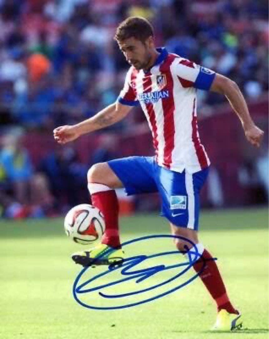 14-15 アトレティコ・マドリード (ガビ、ヒメネス他) 6選手直筆サイン入