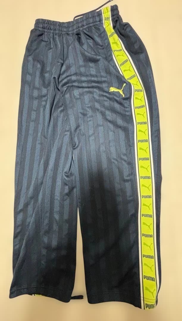 PUMA 　プーマ　ストライプジャージ ネイビー/イエロー Lサイズ