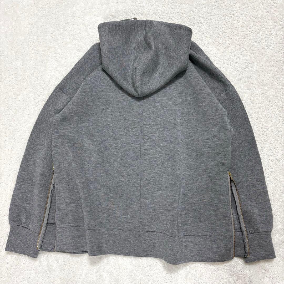 Emma Taylor サイドジップダンボールニットフーディー グレー F