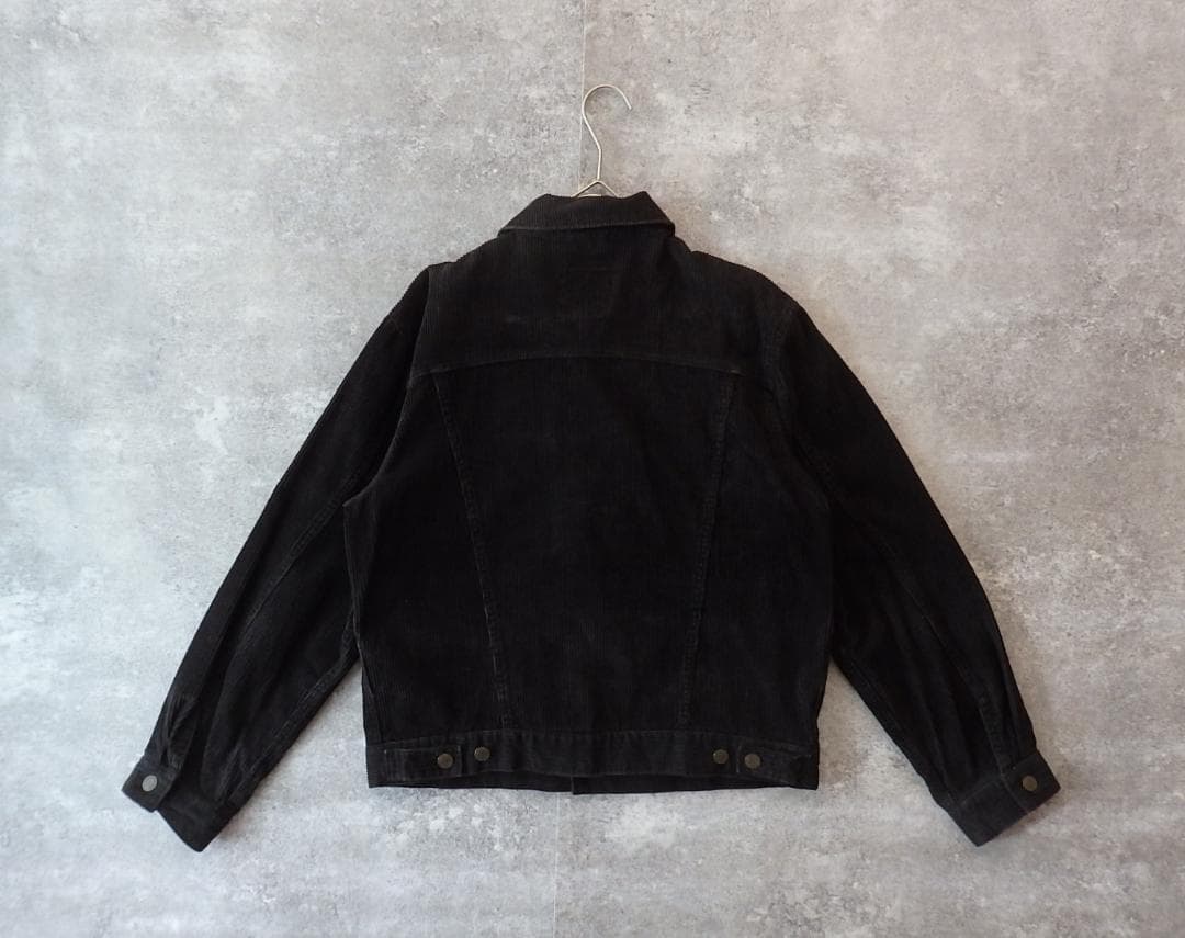 LUCKY STRIKE オリジナル コーデュロイ トラッカージャケット 黒 M