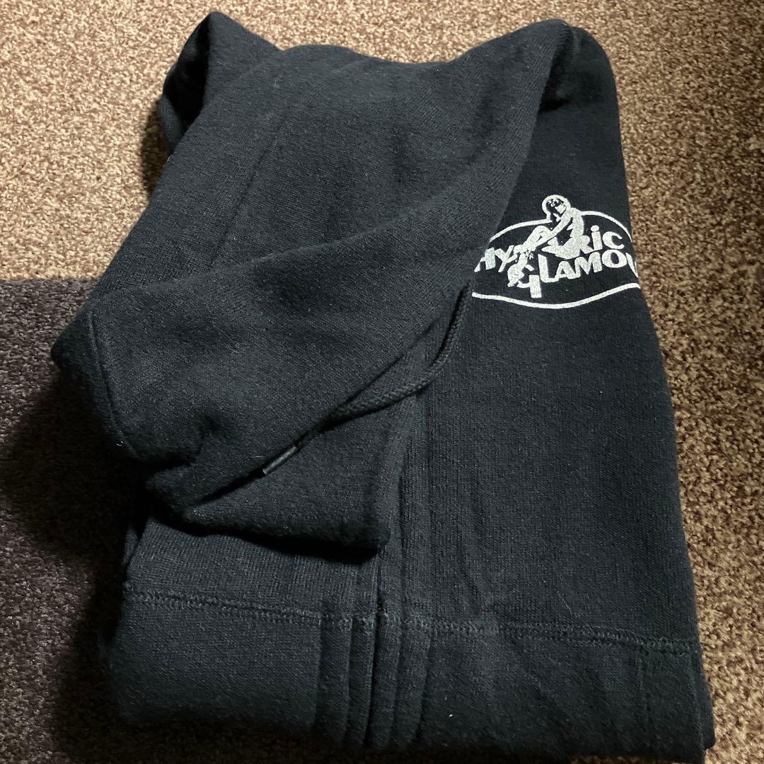 Hysteric Glamour ブラック ジップアップパーカー S ウール混