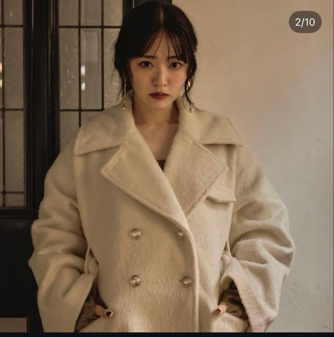 【mideal】shaggy middle coat