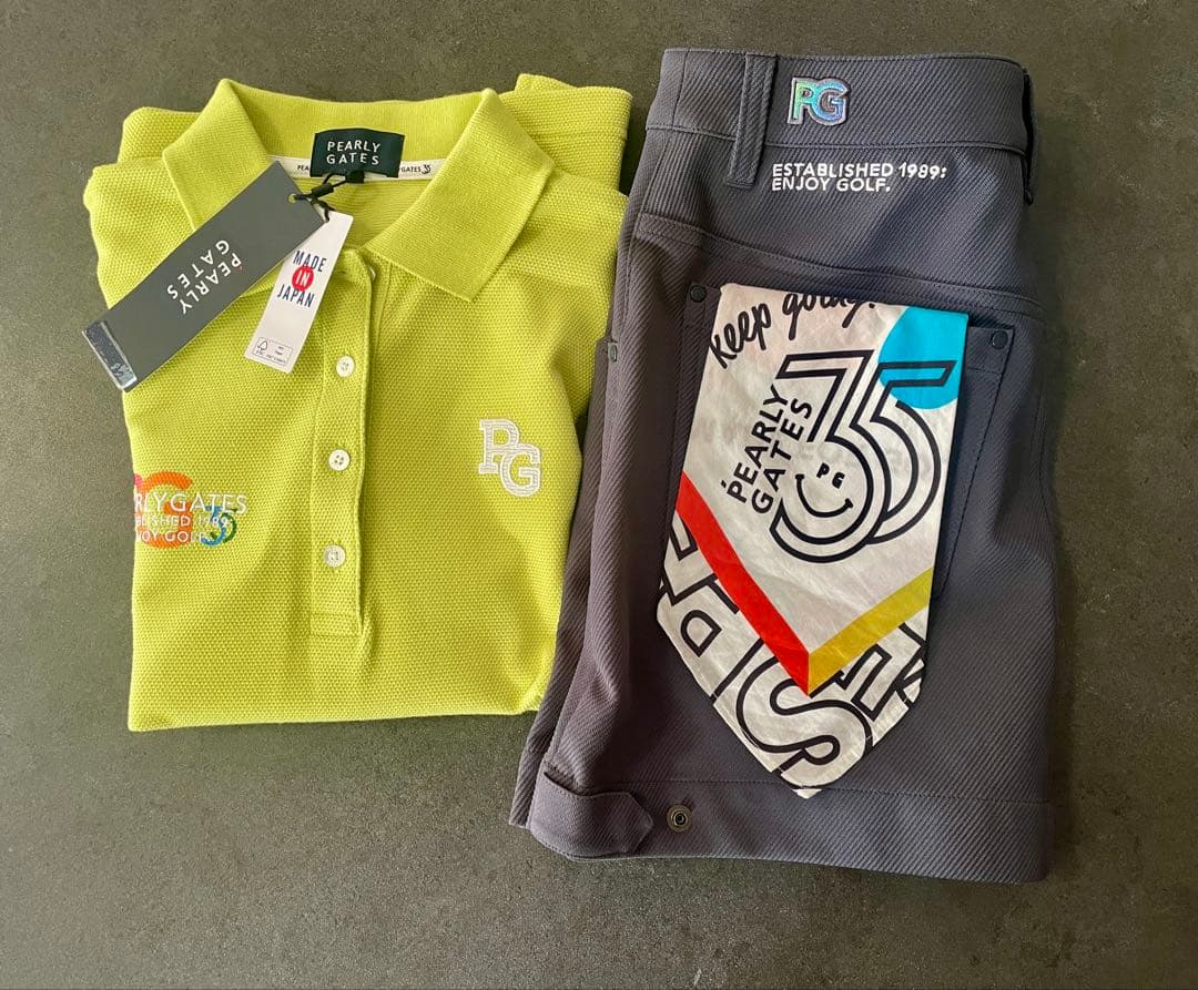 【お値下げ！未使用タグ付】パーリーゲイツポロシャツスカートセットアップ M