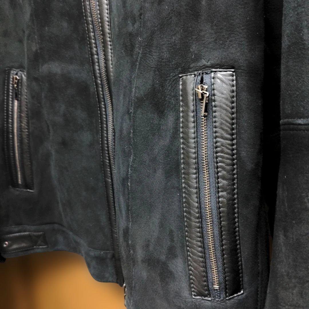 ももさん専用コムサデモードメン　黒スエードジャケット ダブルムートン　新品未使用