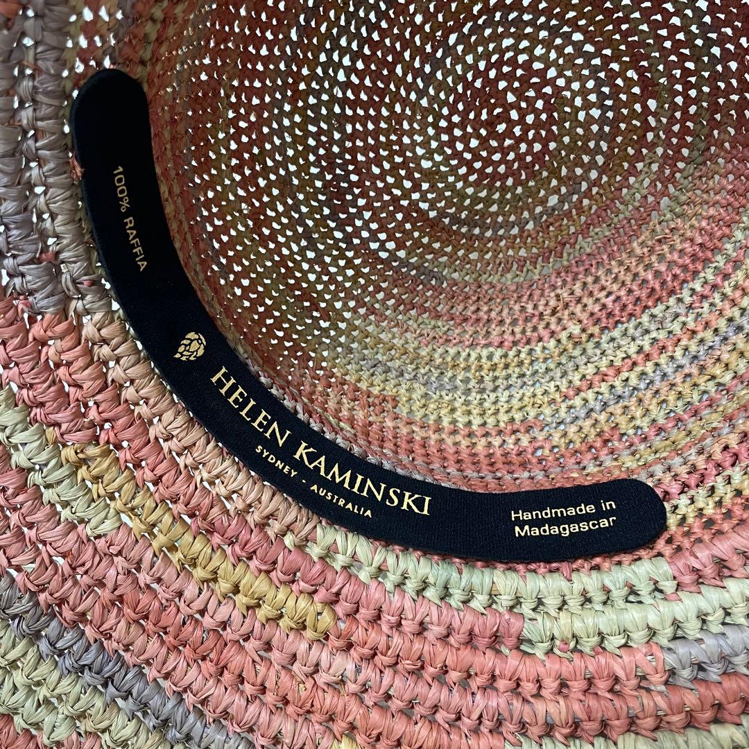 【極美品】ヘレンカミンスキー 麦わら帽子 ラフィア マルチカラー プロバンス