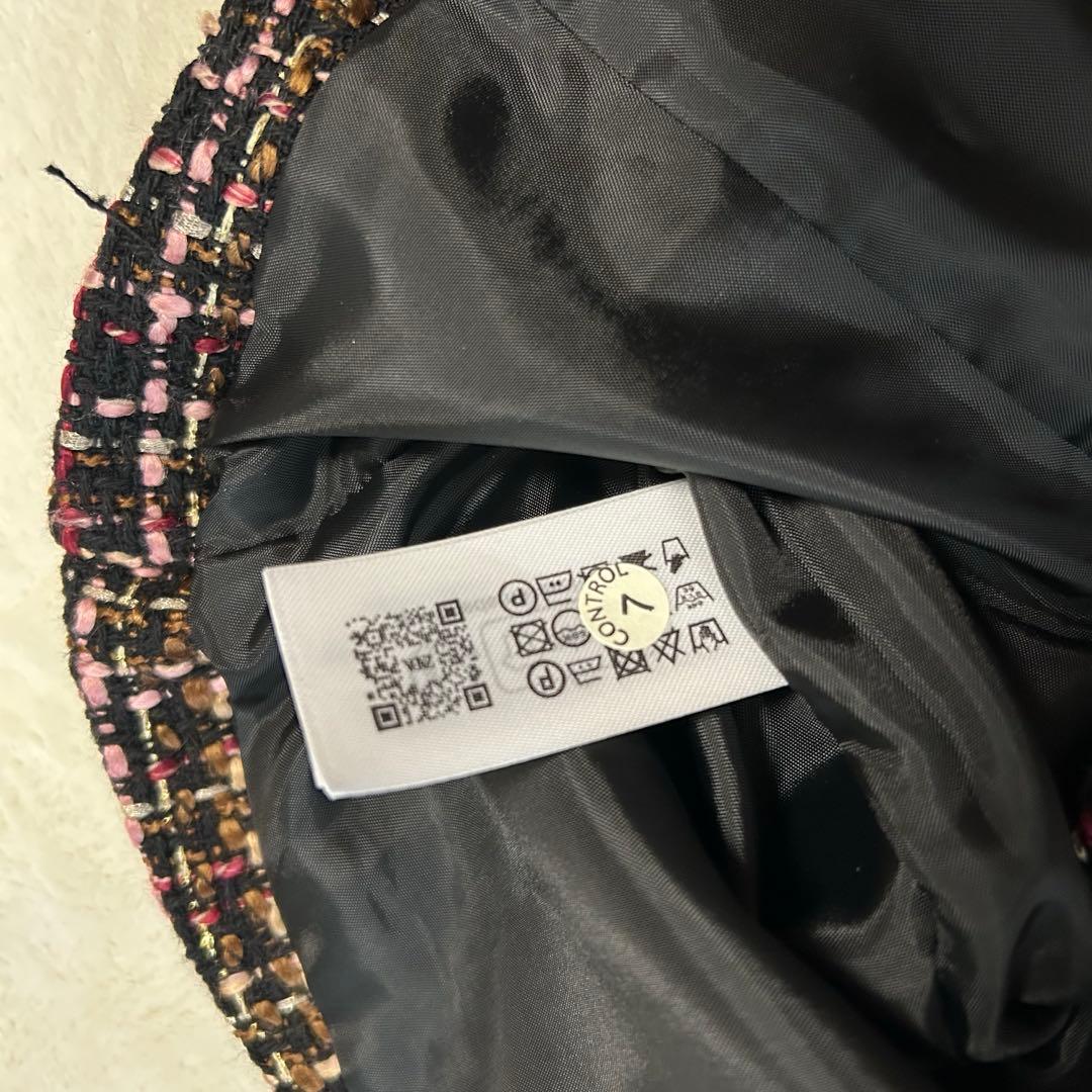 新品未使用　タグ付き　ZARA ベルト付きテクスチャーベスト ツイードベスト