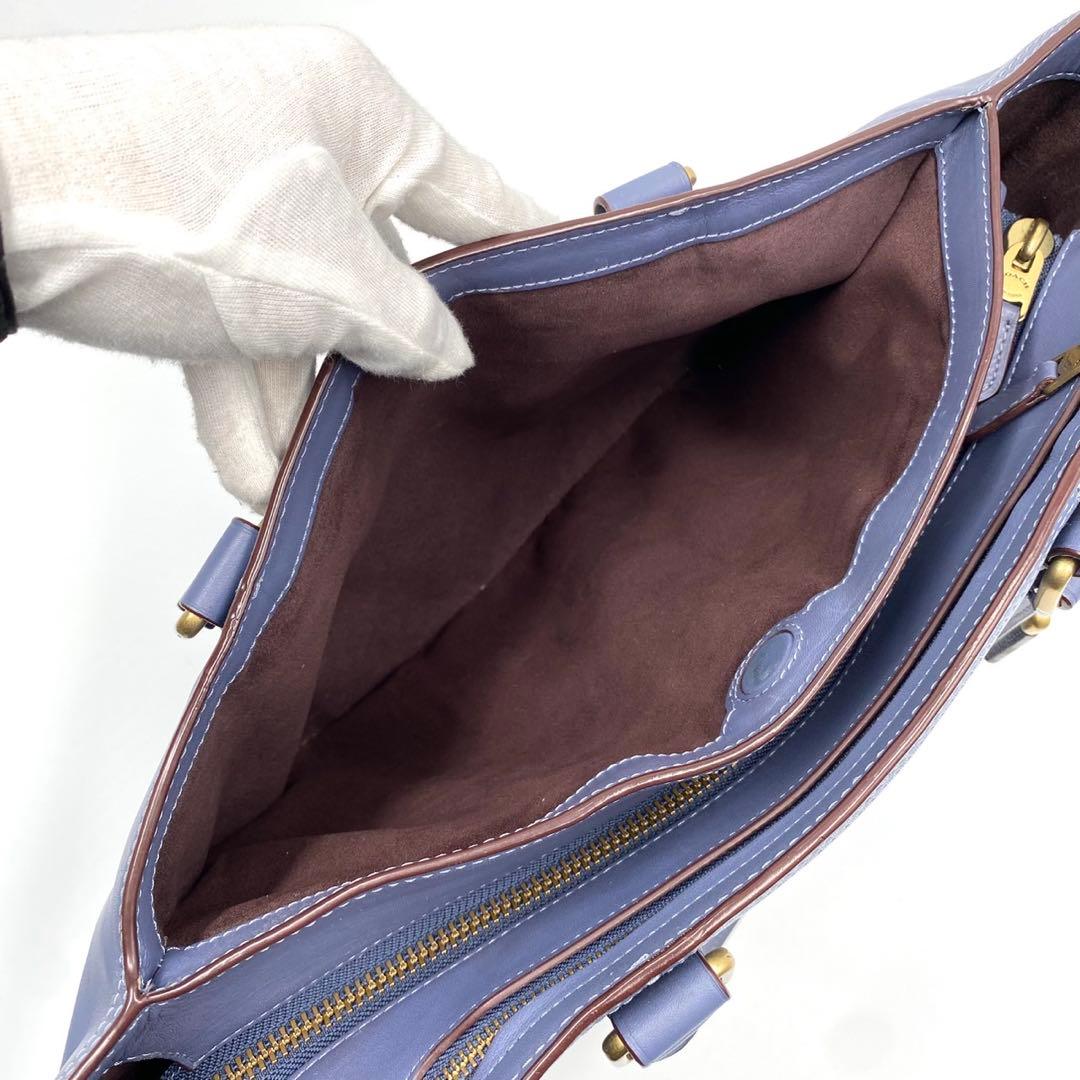 現行/美品✨コーチ メトロポリタン 2way トートバッグ ネイビー 大容量