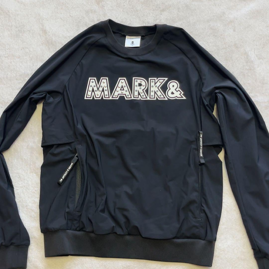 マークアンドロナ 　ストレッチ　ナイロン　シルバー　パンチング　スニード　長袖